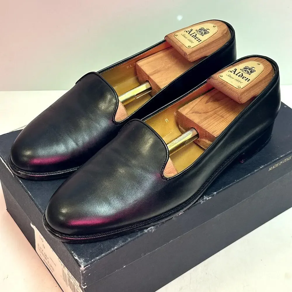 EUC Ralph Lauren Purple Label Formal Slippers Opera Pumps Made in Italy 10 D - Picture 2 of 12